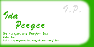 ida perger business card